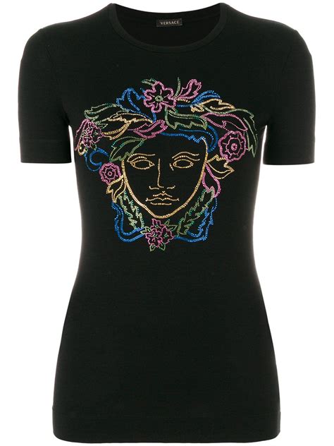 women versace versace t-shirt red|Versace t shirt medusa.